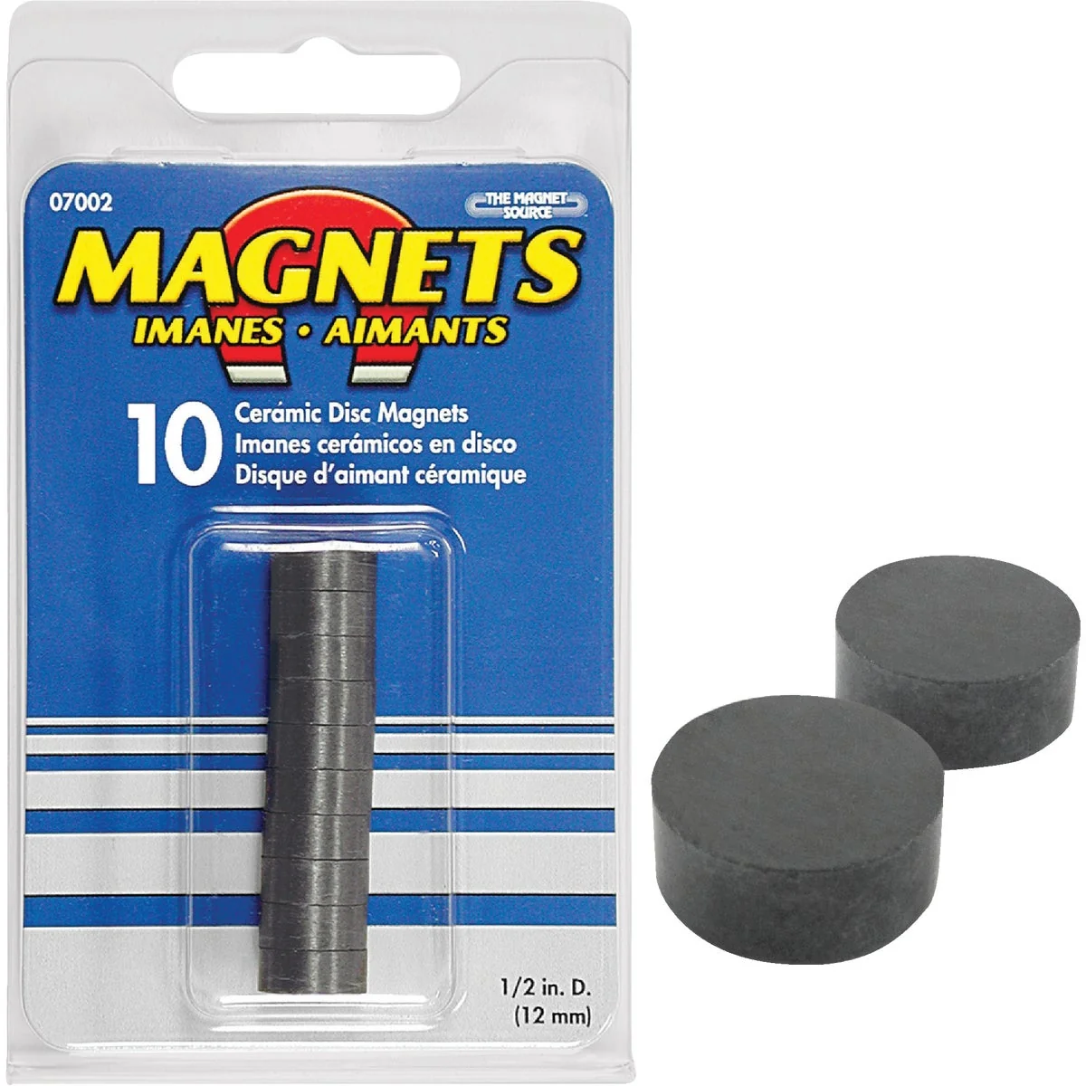 Traditional Master Magnetics 1 2 in. Multi-Pole Ceramic Magnetic Disc 10-Pack Smart