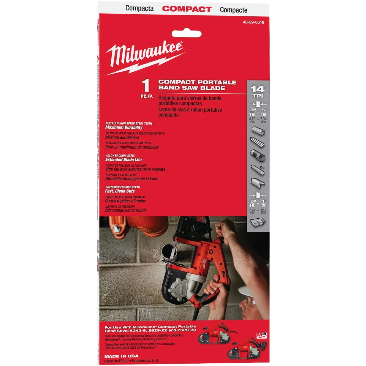 Fast Milwaukee 35-3 8 In. x 1 2 In. 14 TPI Compact Band Saw Blade Proven