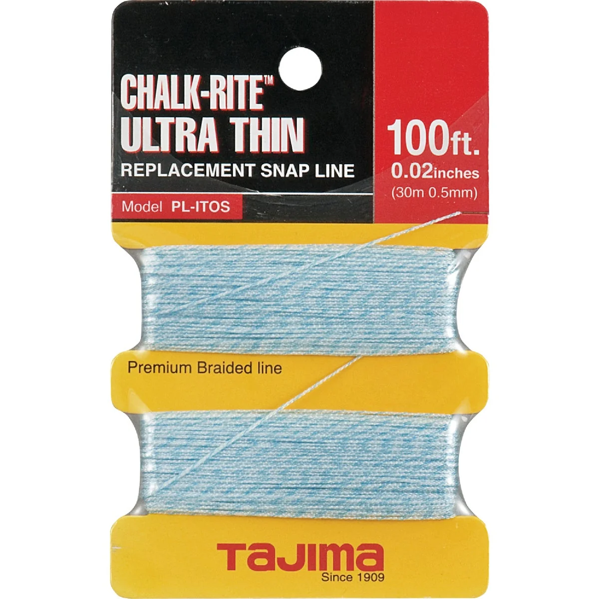 Certified Tajima Chalk-Rite 100 Ft. Braided Nylon Ultra Thin Chalk Line Expertly Made