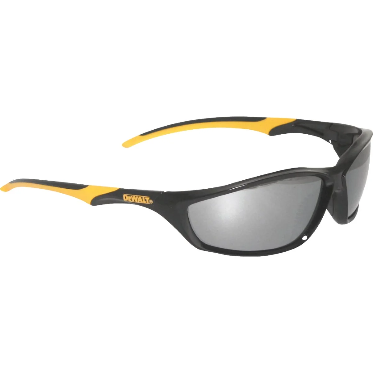 Professional DeWalt Router Black Yellow Frame Safety Glasses with Silver Mirrored Lenses World-Class