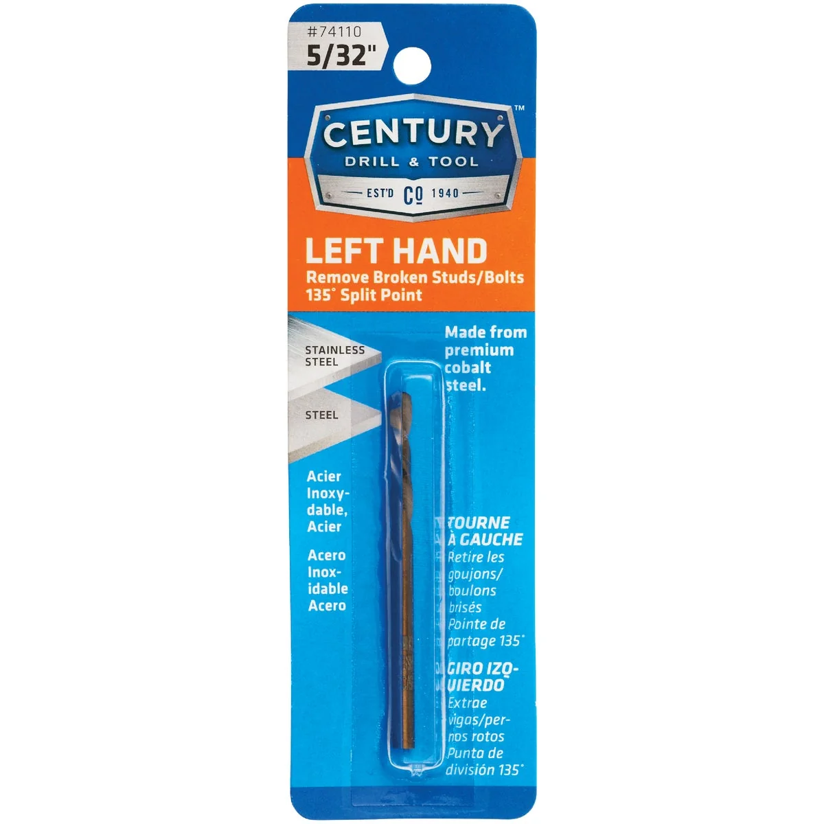 Relaxed Century Drill Tool 5 32 In. Cobalt Steel Left Hand Drill Bit Original