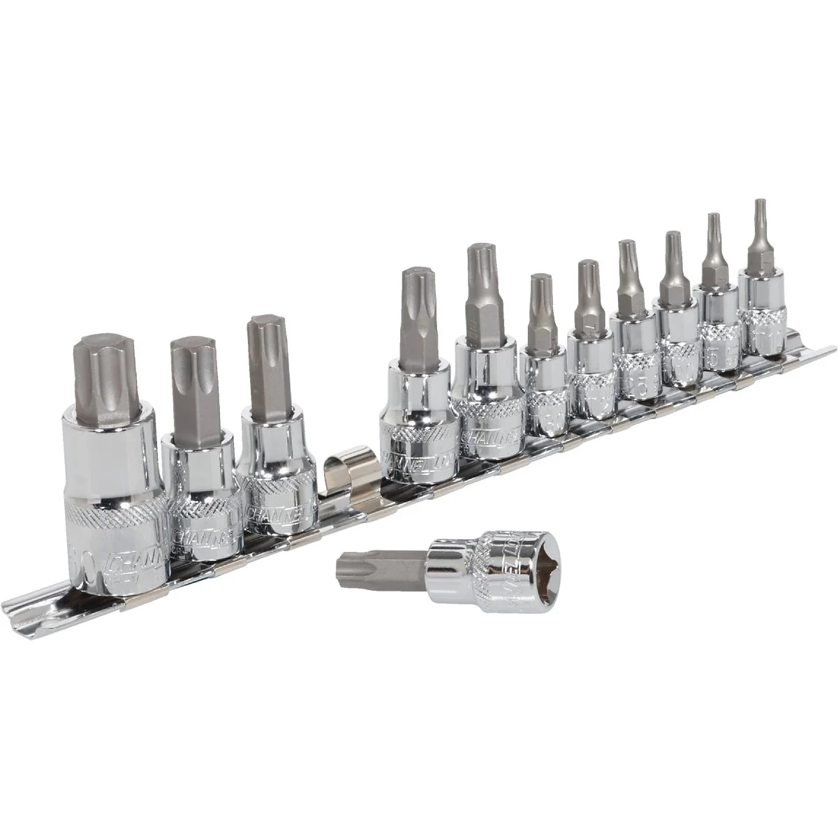 Dependable Channellock 1 4 In. 3 8 In. 1 2 In. Drive 6-Point Torx Bit Socket Set 12-Piece Luxury