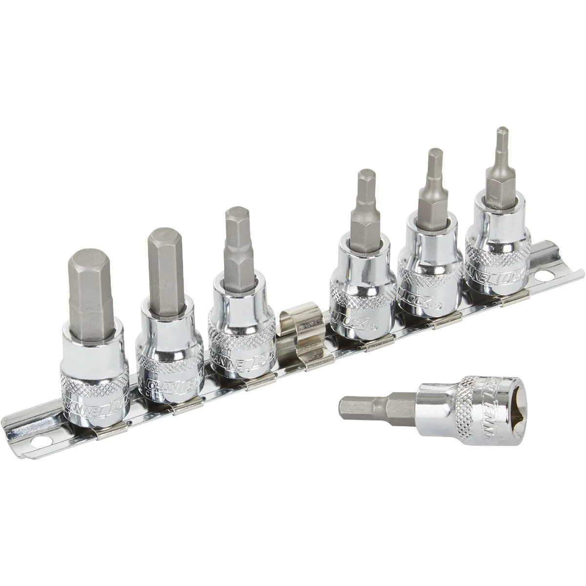 Convenient Channellock Standard 3 8 In. Drive 6-Point Hex Bit Socket Set 7-Piece Lightweight