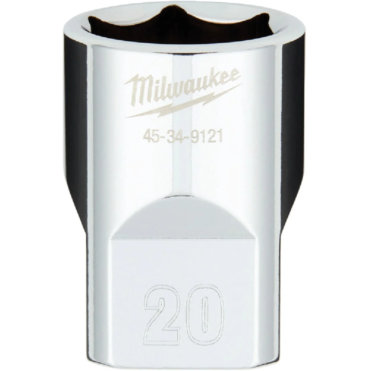 Comfortable Milwaukee 1 2 In. Drive 20 mm 6-Point Shallow Metric Socket with FOUR FLAT Sides Selected