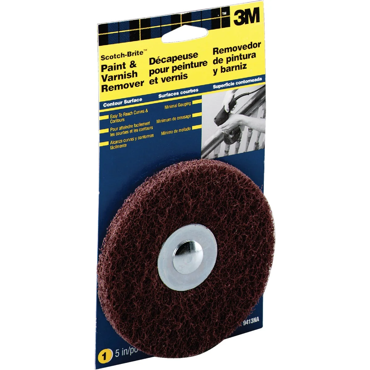 Exceptional 3M Sandblaster 5 In. 1 2 In. for Contours Paint Removal Disc Clean