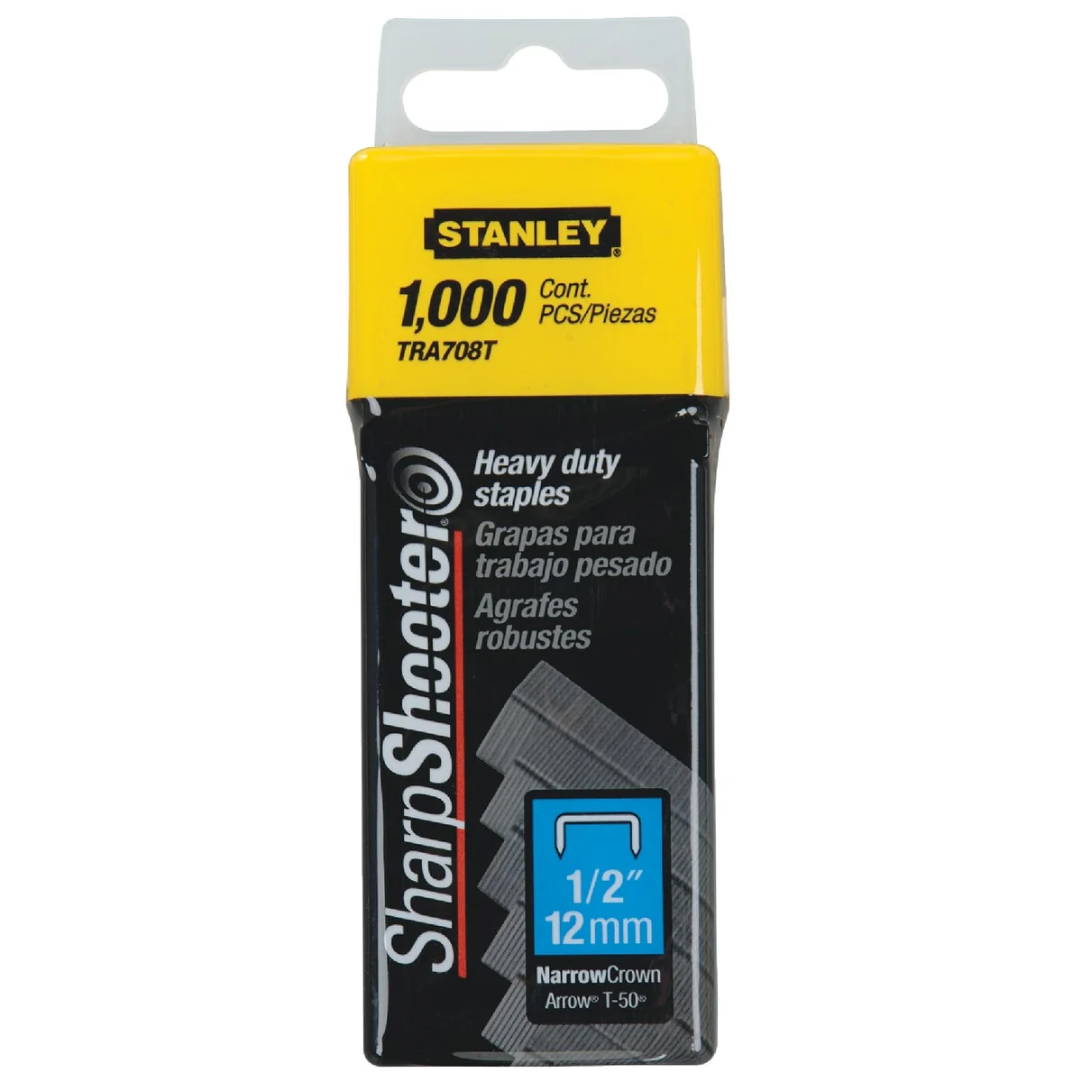 Smooth Stanley SharpShooter Heavy-Duty Narrow Crown Staple 1 2 In. 1000-Pack Efficient