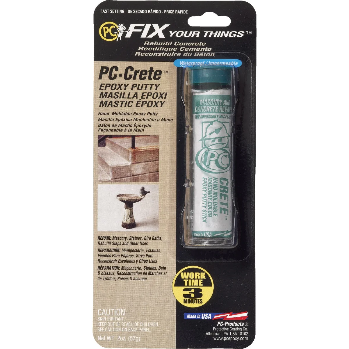 Environmentally Friendly PC-Crete 2 Oz. White Epoxy Putty Proven