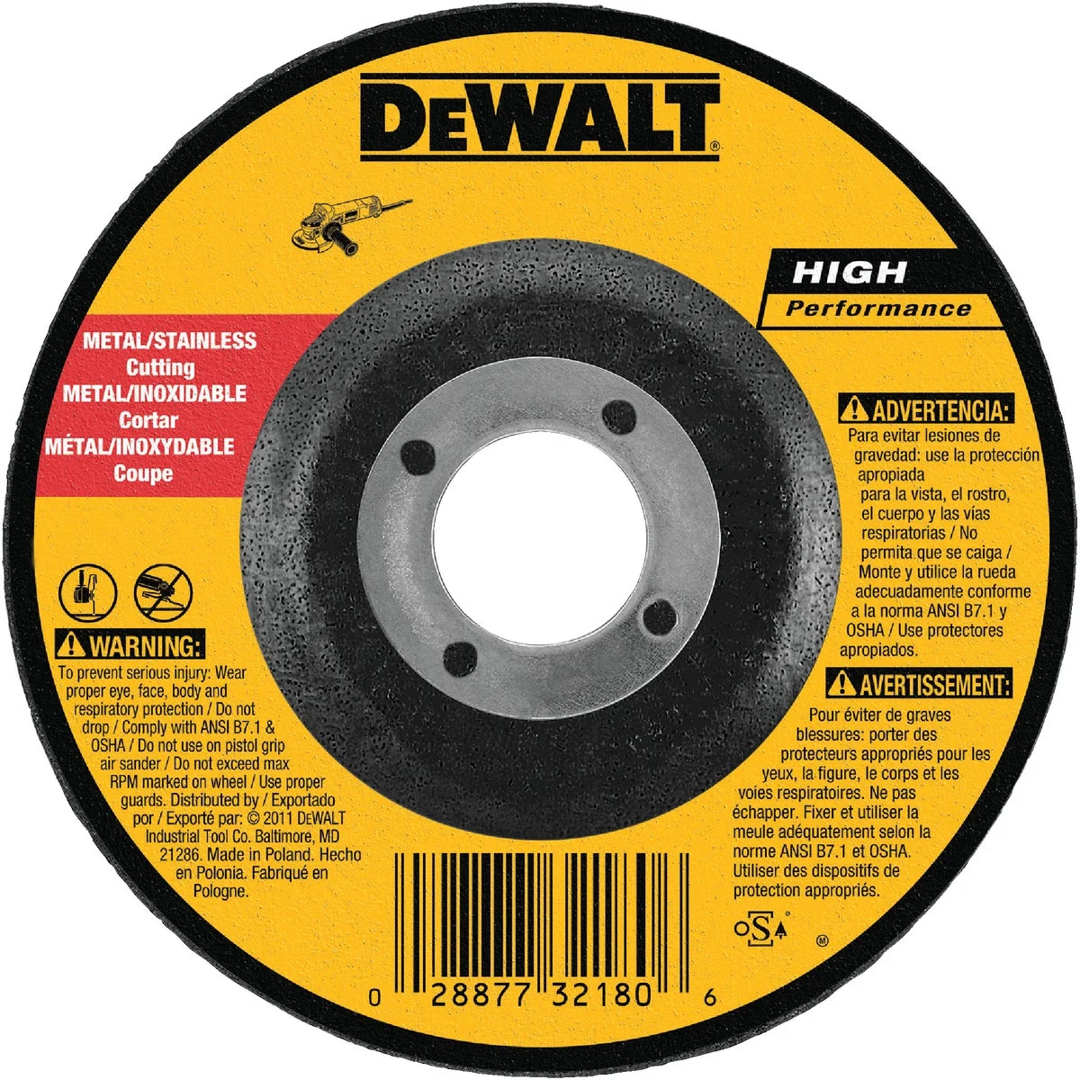Outstanding DeWalt HP Type 27 4 In. x 0.045 In. x 5 8 In. Metal Stainless Cut-Off Wheel Convenient
