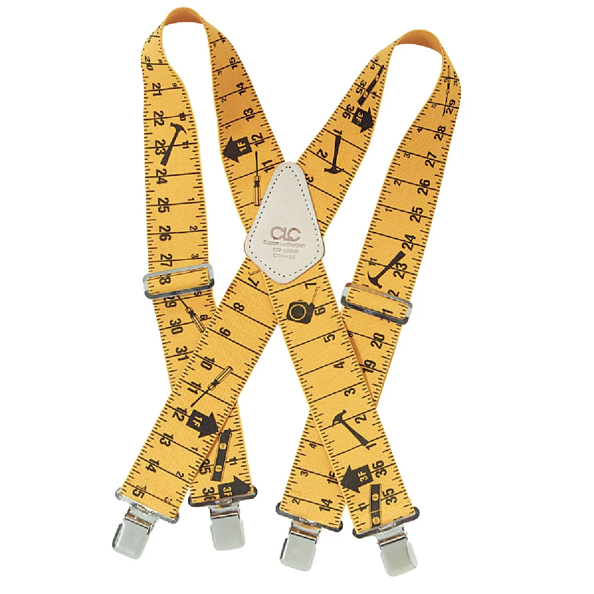 Environmentally Friendly Custom Leathercraft Ruler Pattern Work Suspenders Selected