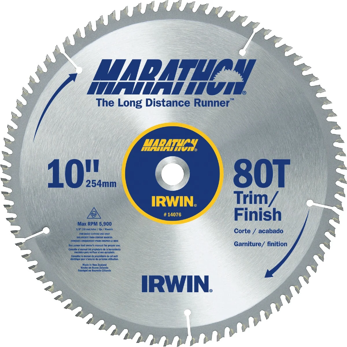 Refined Irwin Marathon 10 In. 80-Tooth Trim Finish Circular Saw Blade High-Grade
