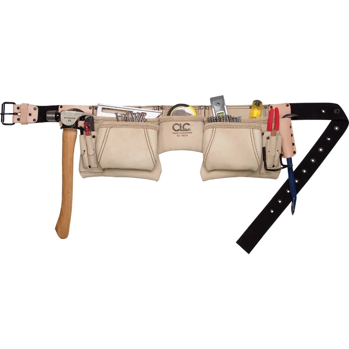 World-Class CLC 12-Pocket Leather Heavy-Duty Construction Carpenter Apron Soft