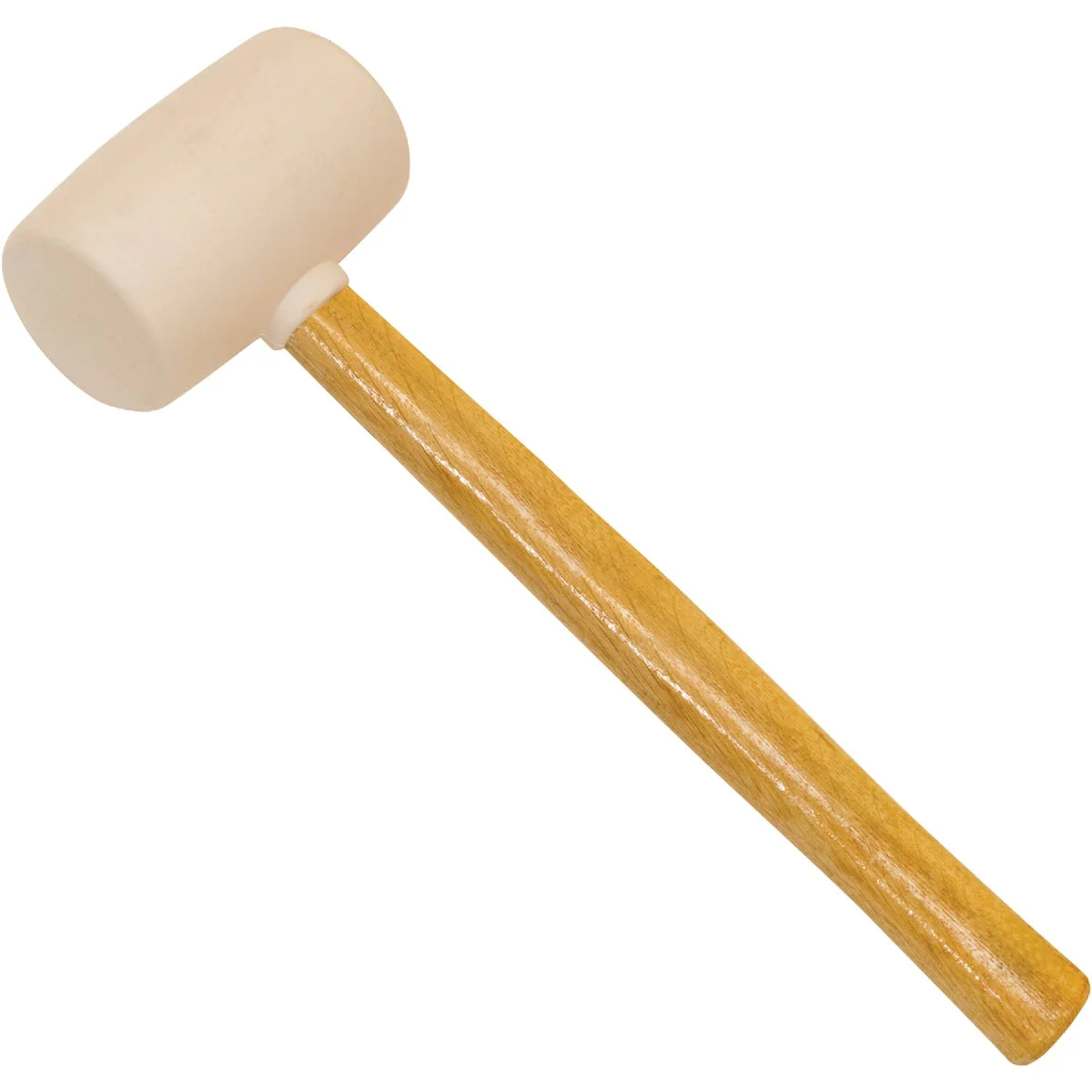 Reliable Great Neck 16 Oz. White Rubber Mallet with Wood Handle Comfortable