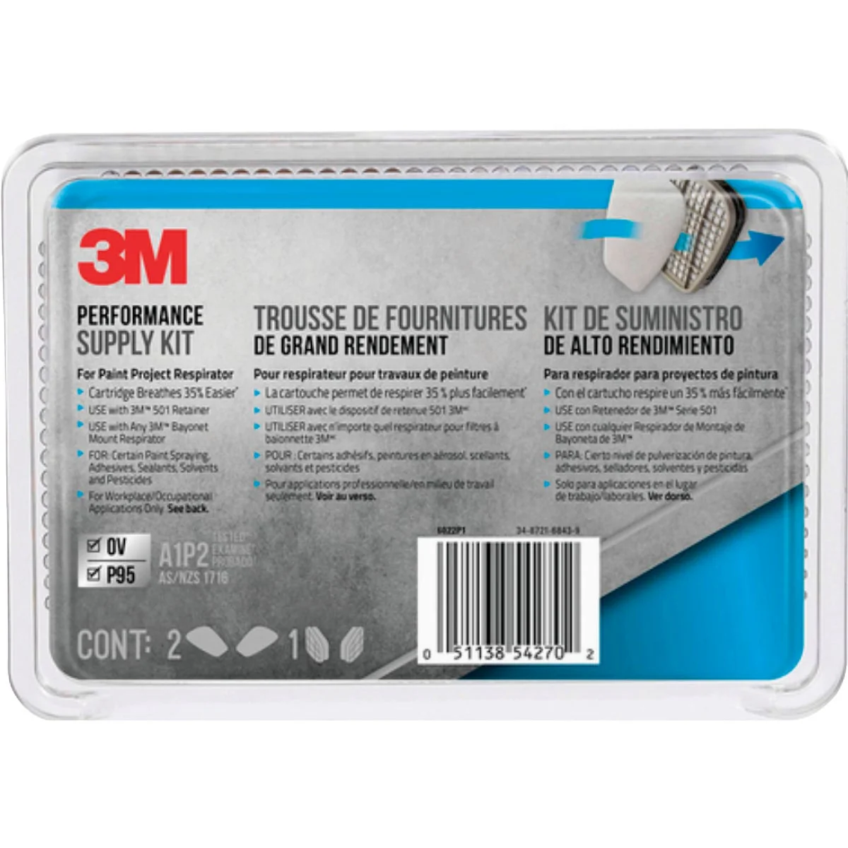 Solid 3M OV P95 Paint Filter Cartridge with Pre-Filter Pack 2-Pack Premium Material