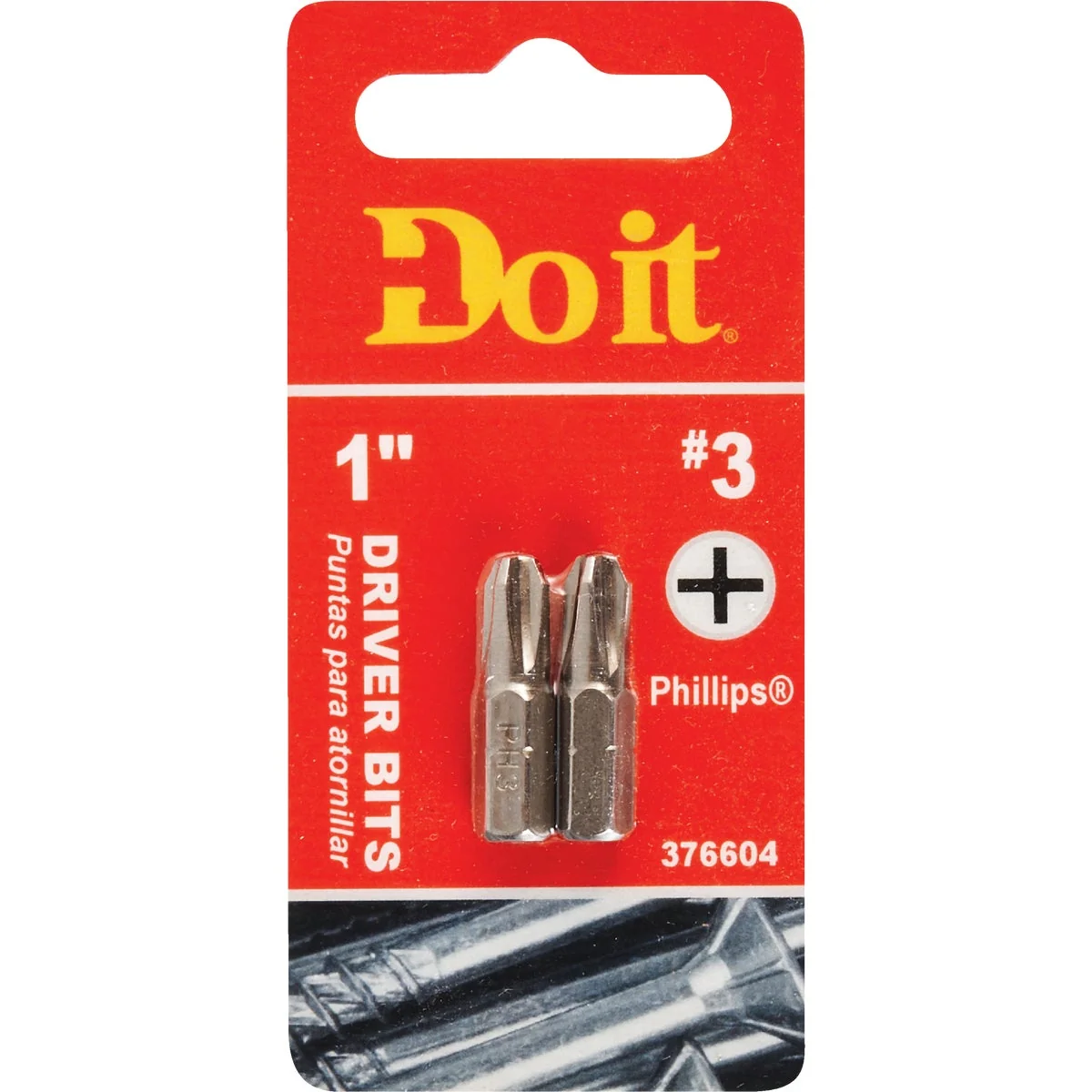 Durable Do it 3 Phillips 1 In. Insert Screwdriver Bit 2-Pack Classic