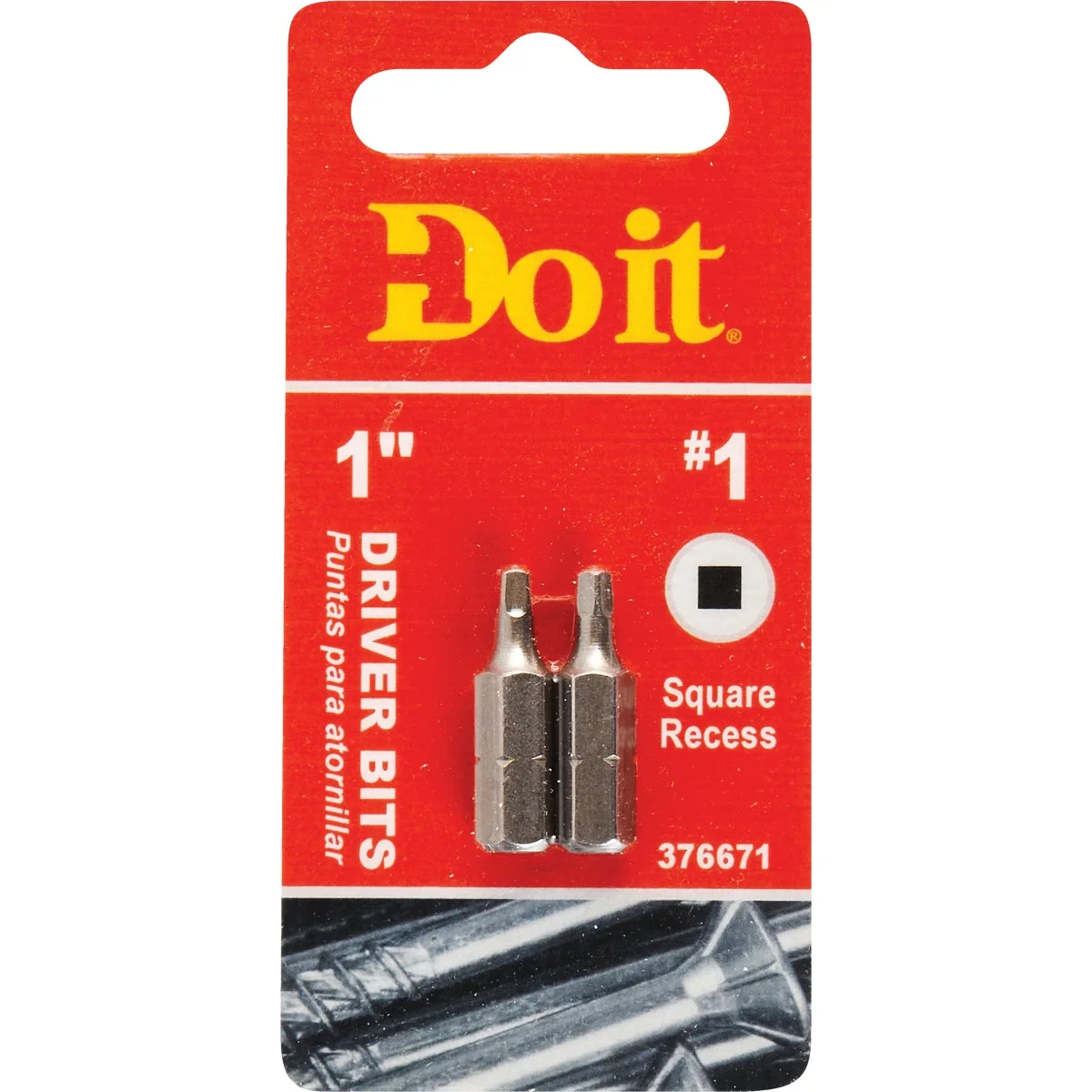 Relaxed Do it 1 Square Recess 1 In. Insert Screwdriver Bit 2-Pack Authentic