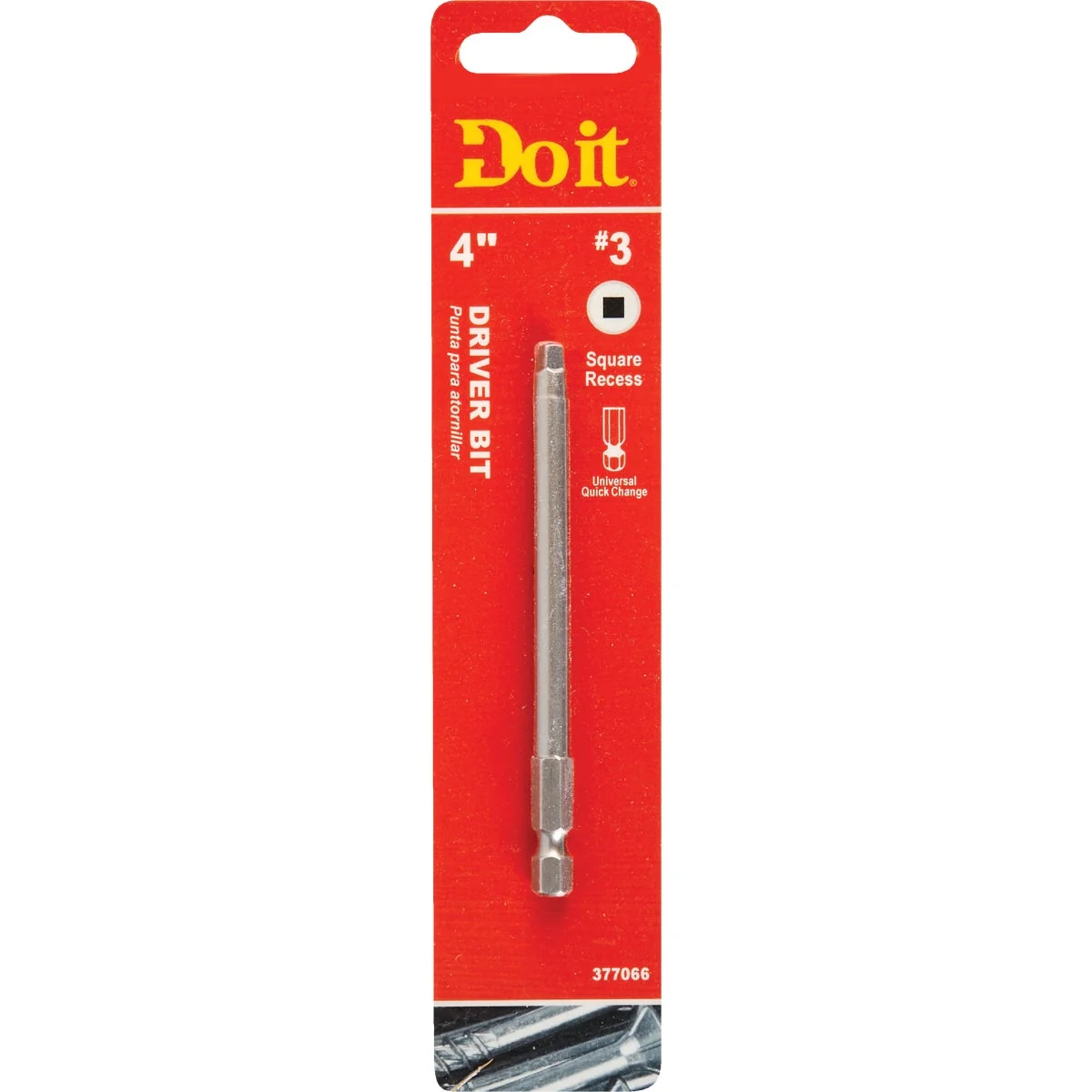 Quality Do it 3 Square Recess 4 In. Power Screwdriver Bit Selected