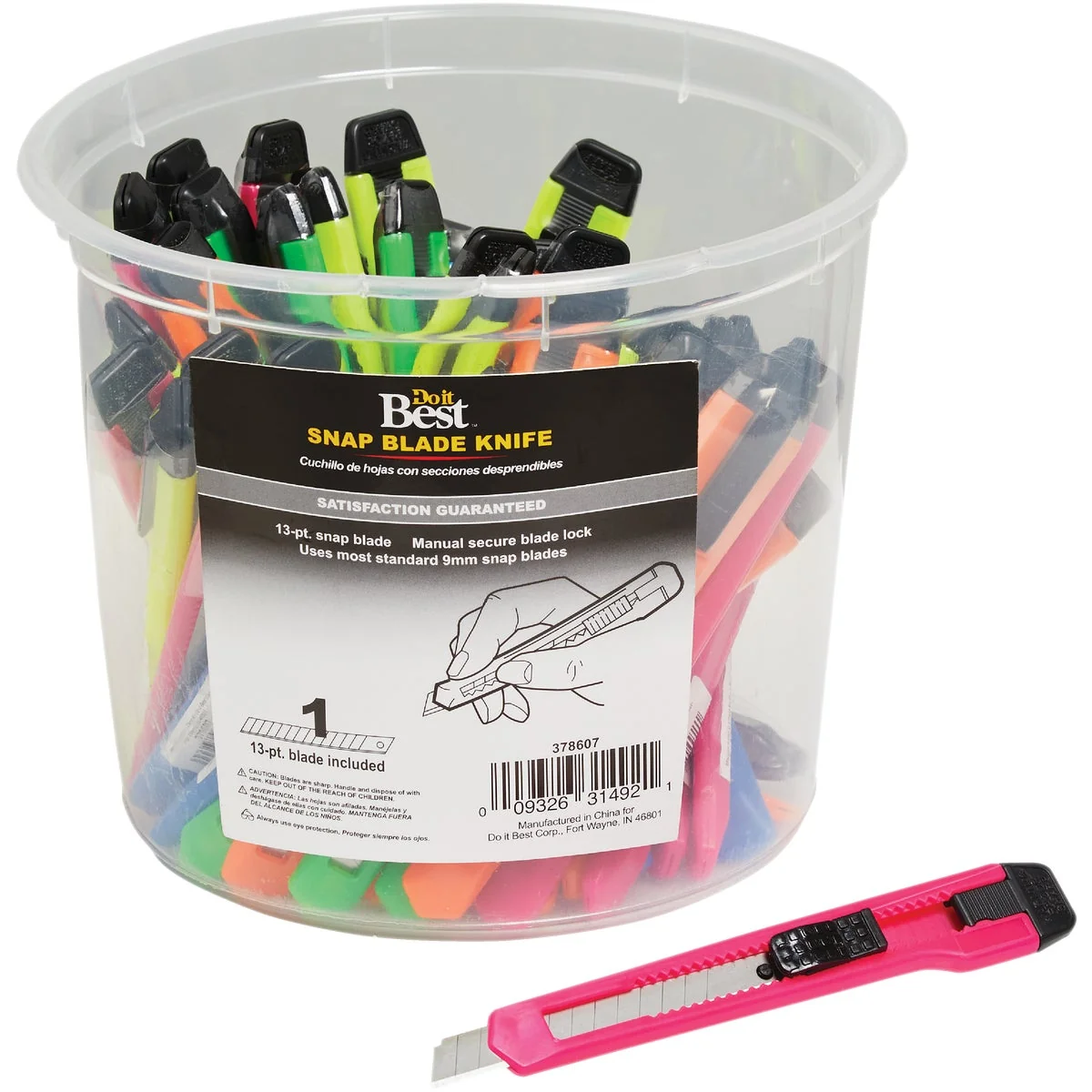 Consistent Do it 9 mm 13-Point Snap-Off Knife Display Clean