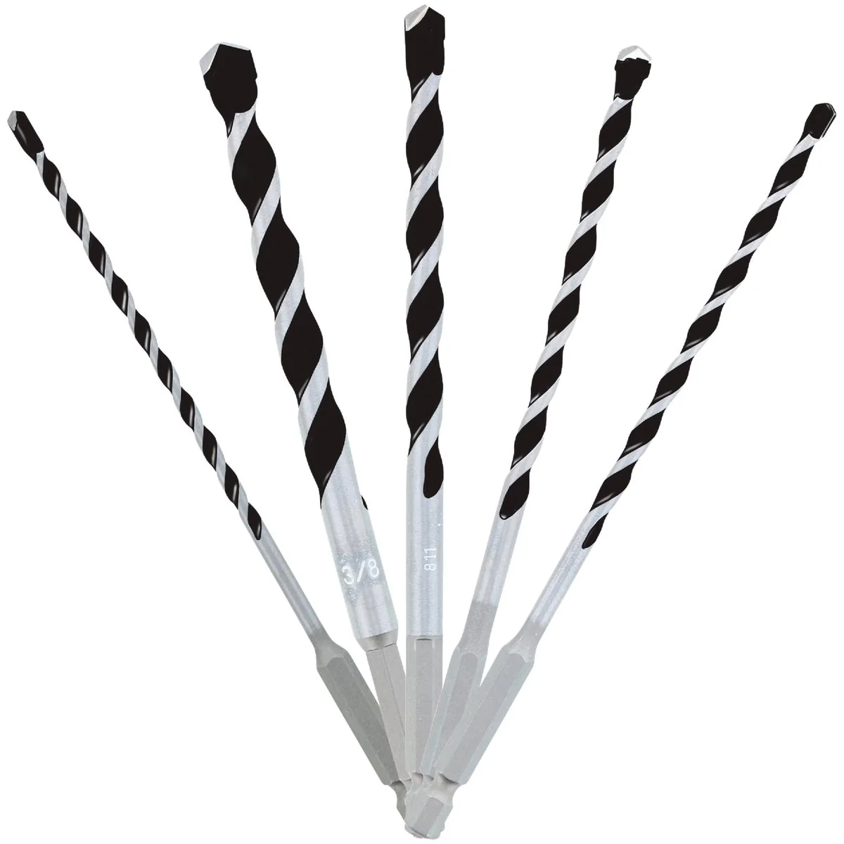 Powerful Diablo Multi-Material Carbide-Tipped Rotary Hammer Drill Bit Set 5-Piece Original