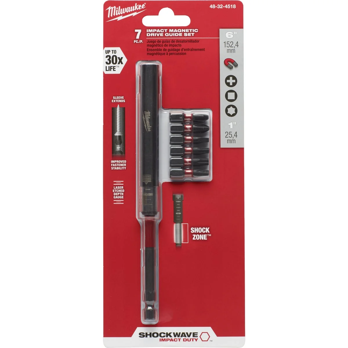 Smart Milwaukee Shockwave Magnetic Impact Screwdriver Bit Set 7-Piece Verified
