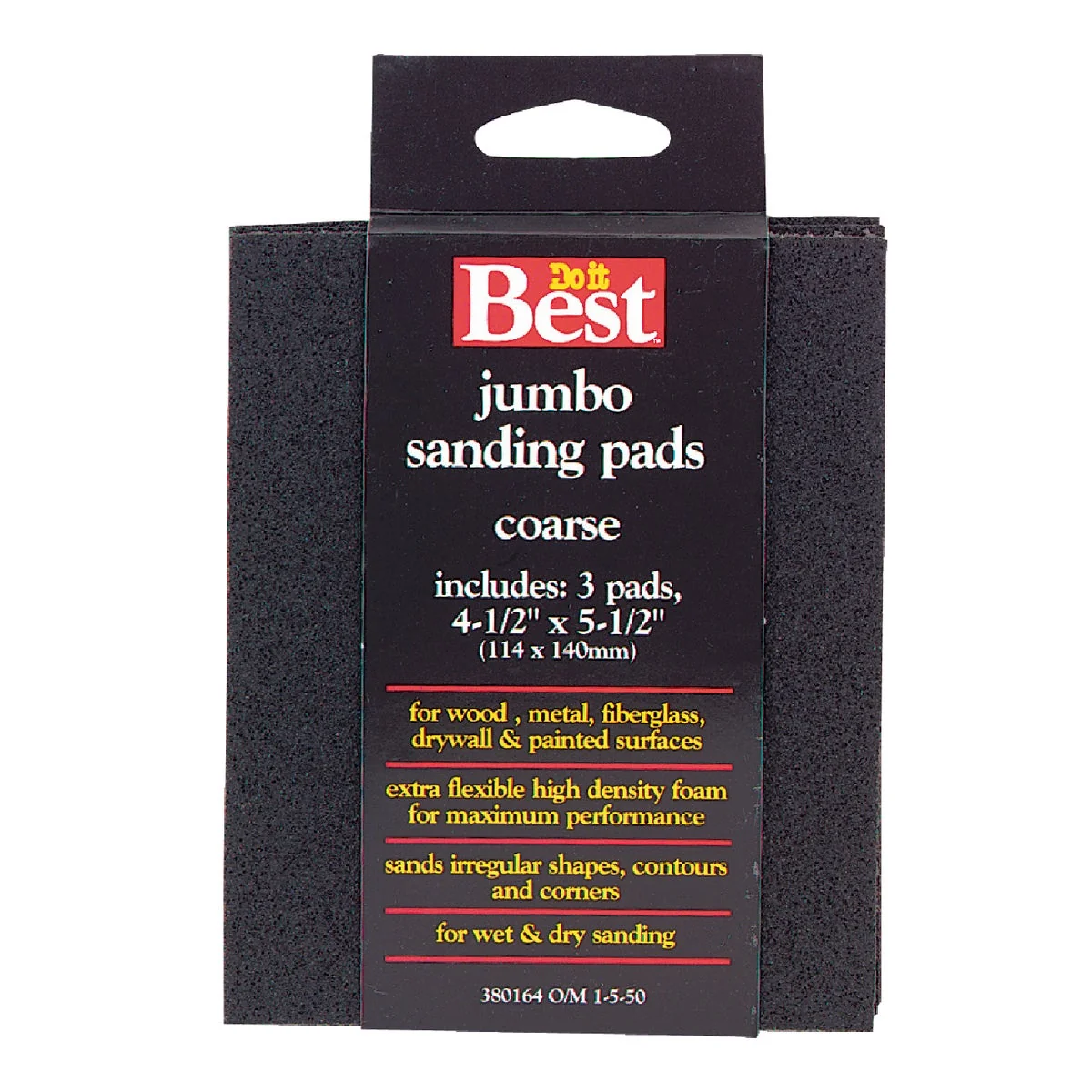 Refined Do it Flex 4-1 2 In. x 5-1 2 In. x 1 In. 60 Grit Coarse Sanding Sponge 3-Pack Optimized
