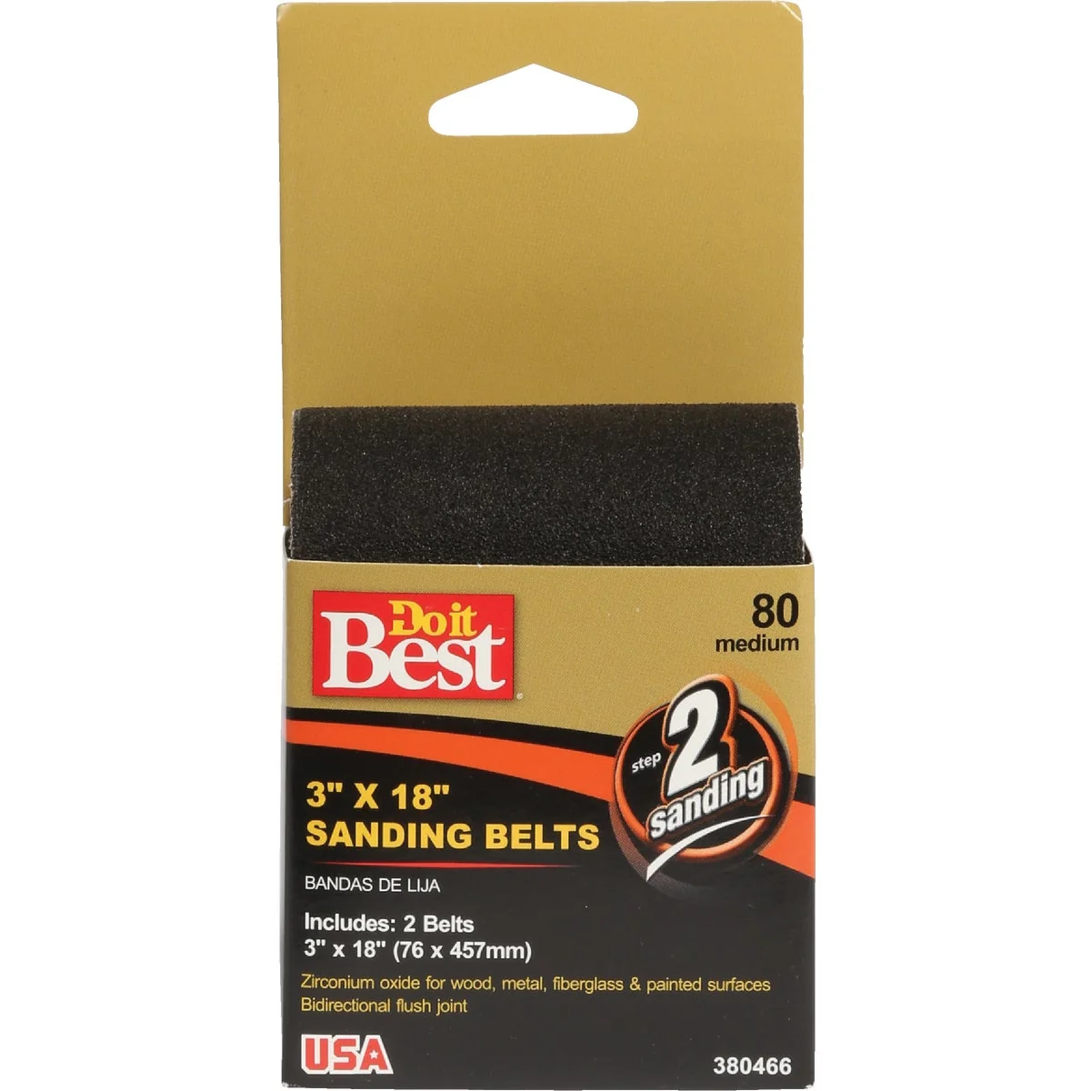 Elite Do it 3 In. x 18 In. 80 Grit Heavy-Duty Premium Sanding Belt 2-Pack Enhanced