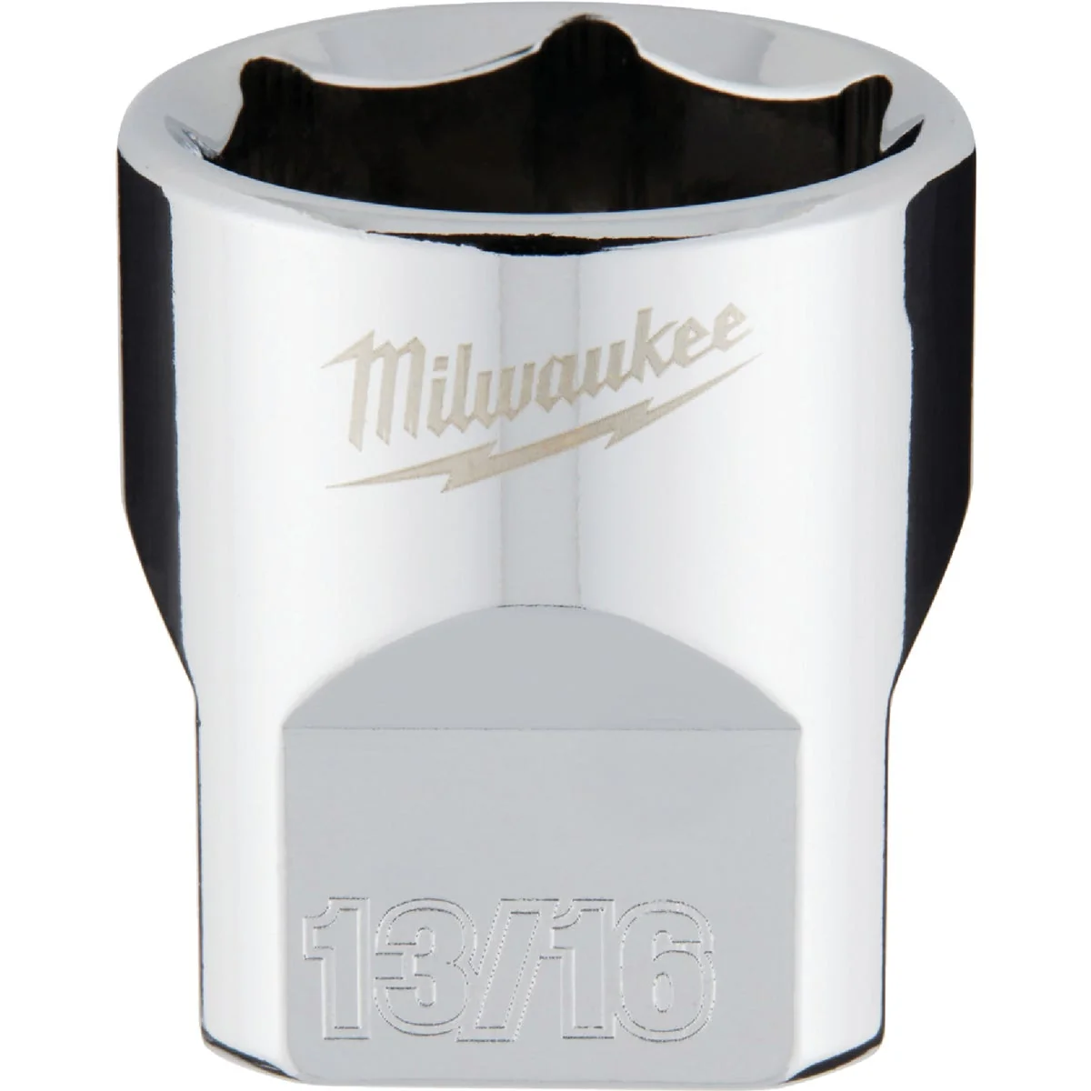 Organic Milwaukee 3 8 In. Drive 13 16 In. 6-Point Shallow Standard Socket with FOUR FLAT Sides Long-Lasting