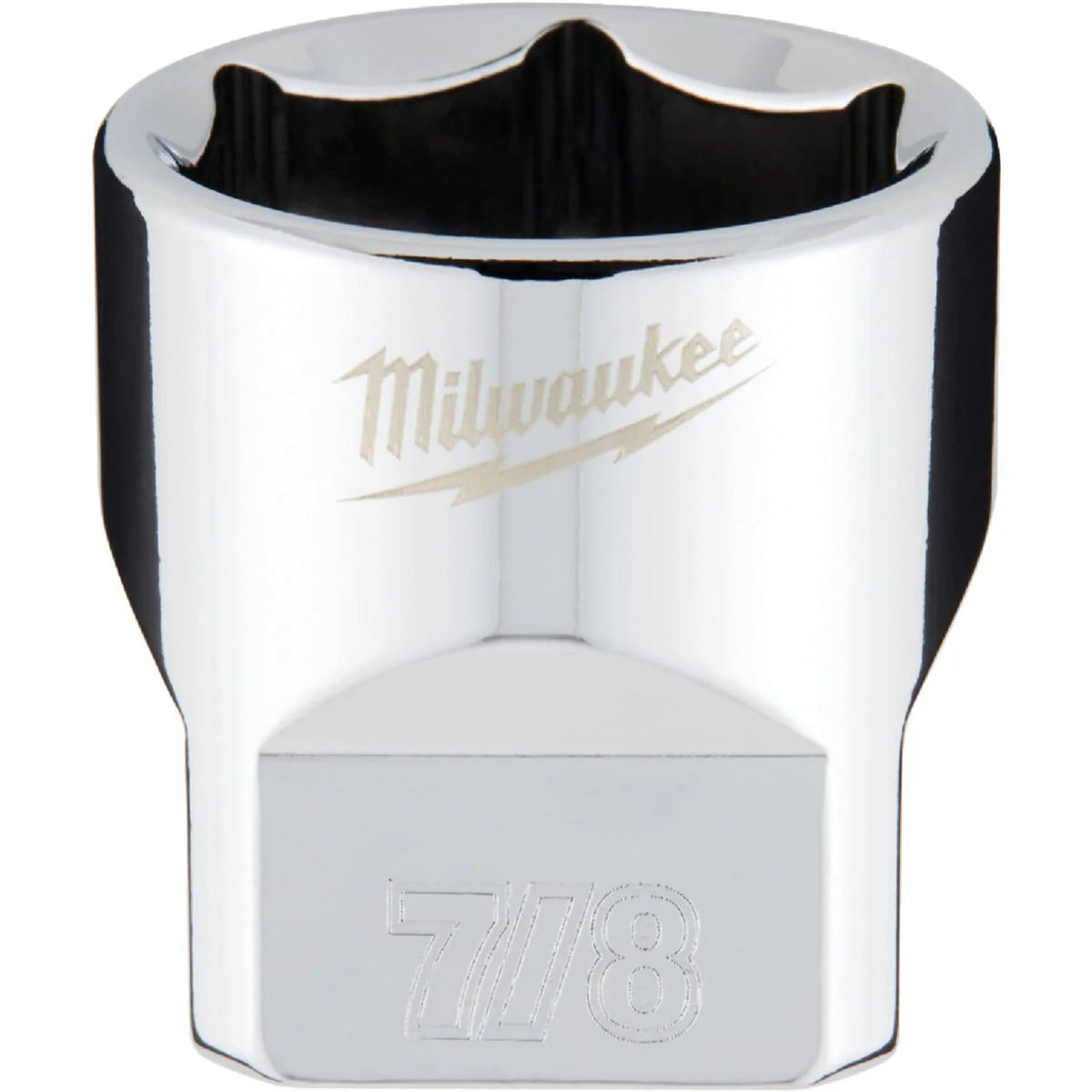 Powerful Milwaukee 3 8 In. Drive 7 8 In. 6-Point Shallow Standard Socket with FOUR FLAT Sides Prestigious