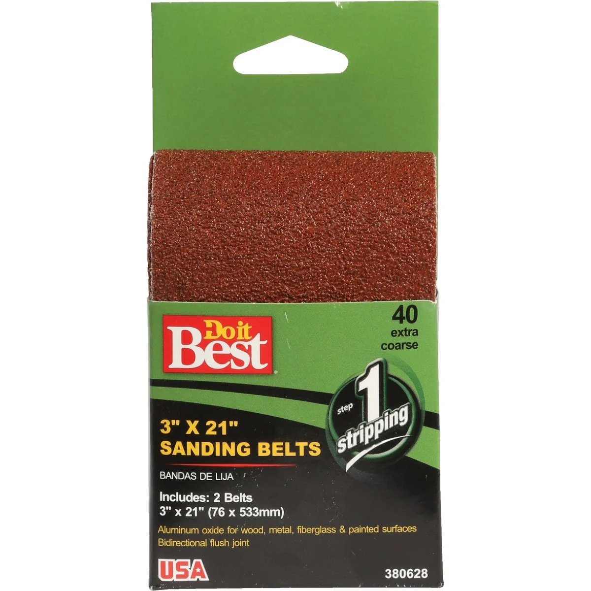 Stylish Do it 3 In. x 21 In. 40 Grit Heavy-Duty Sanding Belt 2-Pack Organic