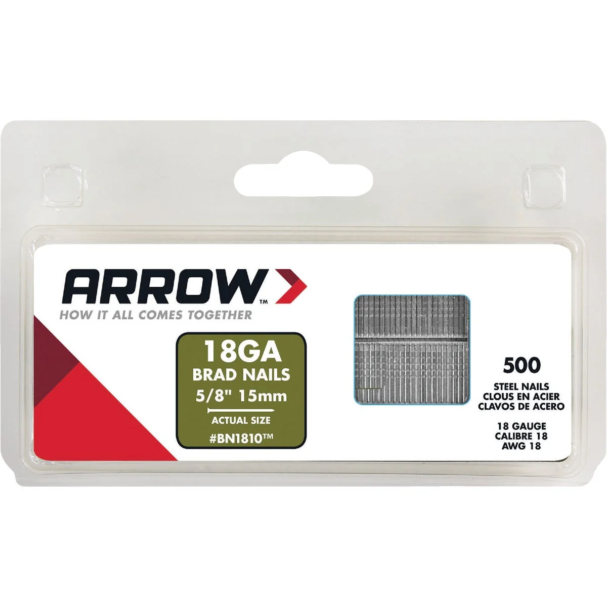 Easy-to-Use Arrow 18-Gauge Steel Brad Nail 5 8 In. 1000-Pack Sophisticated