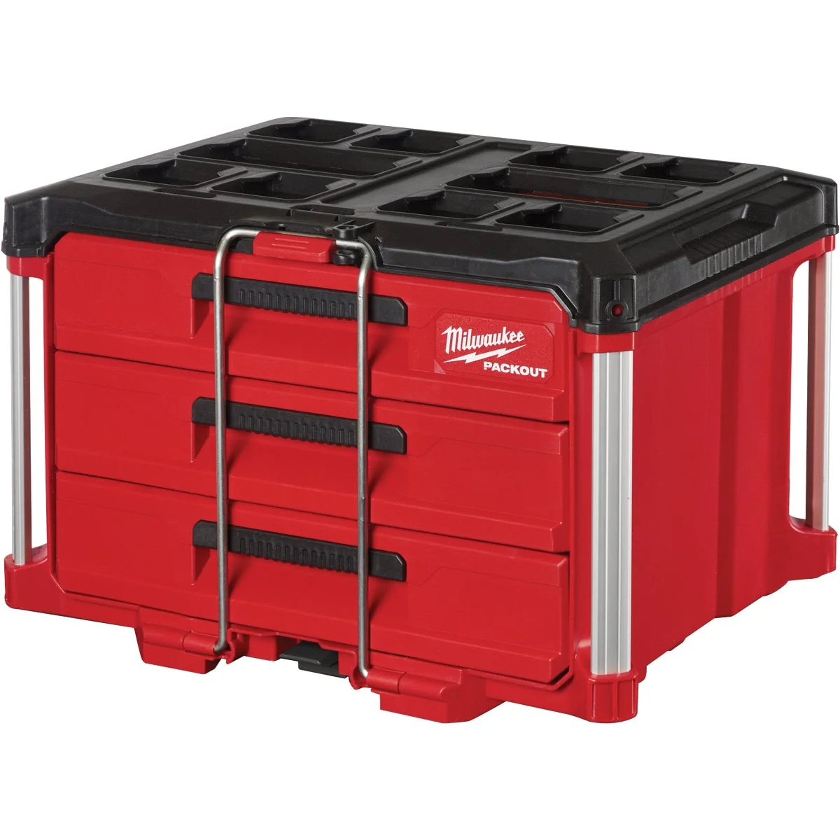 Dependable Milwaukee PACKOUT 3-Drawer Toolbox 50 Lb. Capacity World-Class