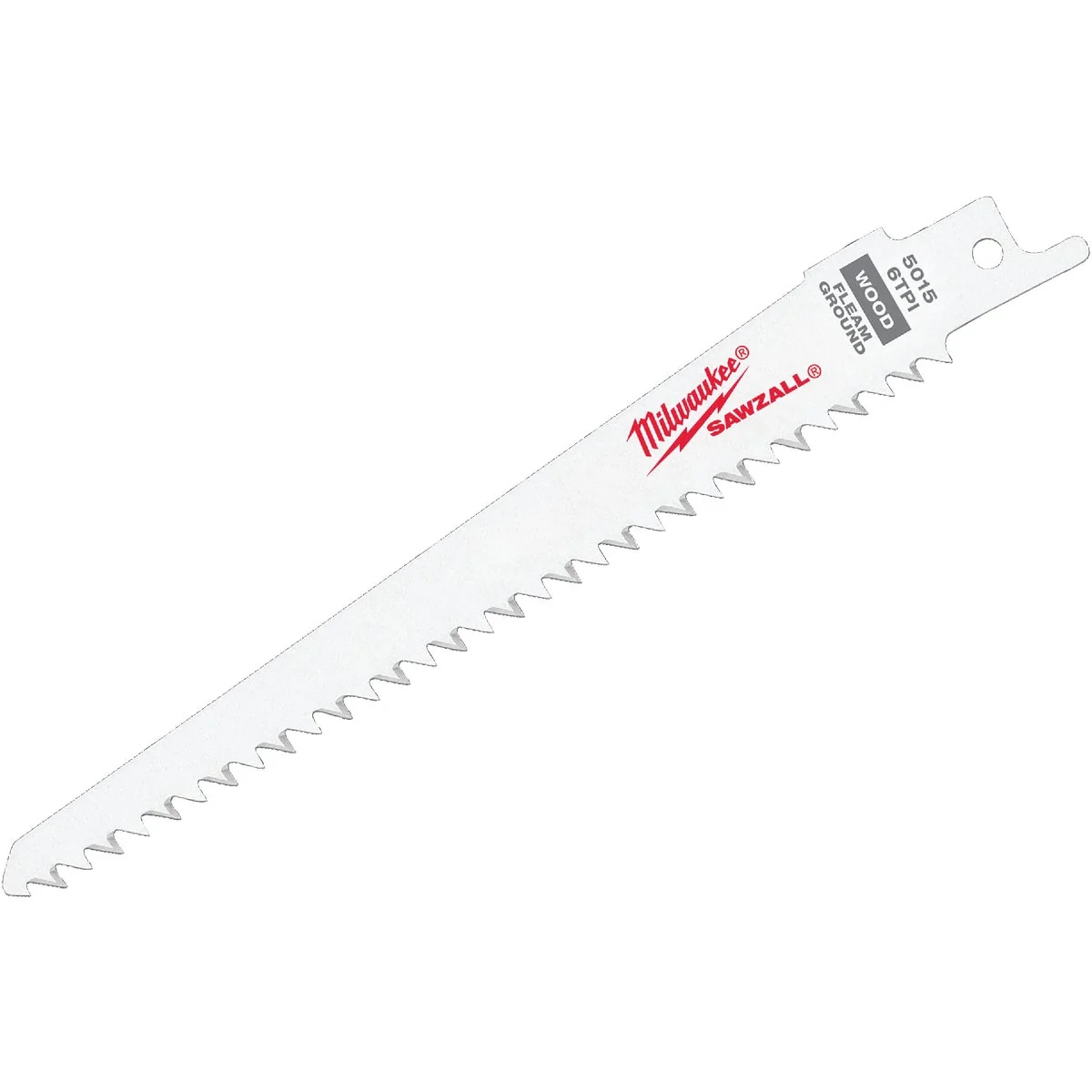 Carefully Designed Milwaukee Sawzall 6 In. 6 TPI Wood Fleam Ground Reciprocating Saw Blade 5-Pack Solid