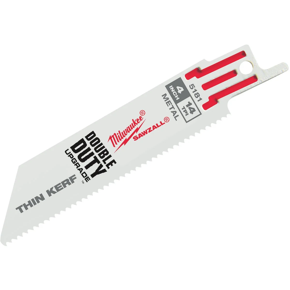 Green Milwaukee Sawzall 4 In. 14 TPI Metal Reciprocating Saw Blade 5-Pack World-Class