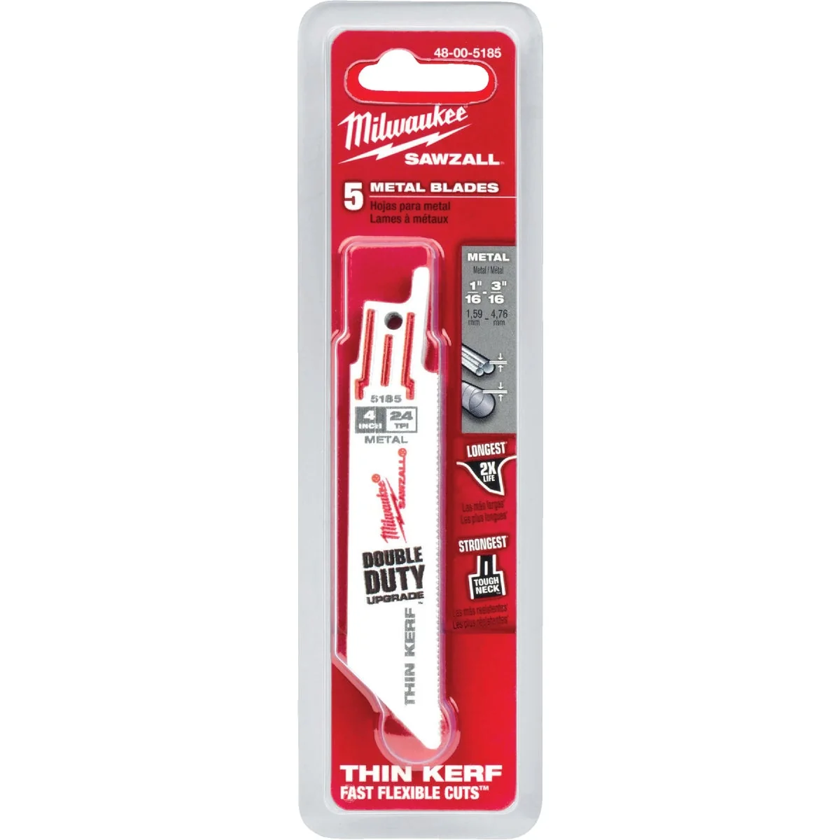 Healthy Milwaukee Sawzall 4 In. 24 TPI Metal Reciprocating Saw Blade 5-Pack Luxury