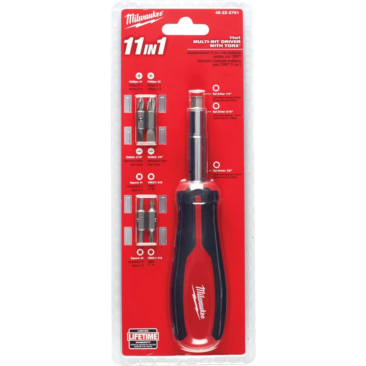 Exceptional Milwaukee 11-in-1 Multi-Bit Screwdriver with Square Drive First-Class