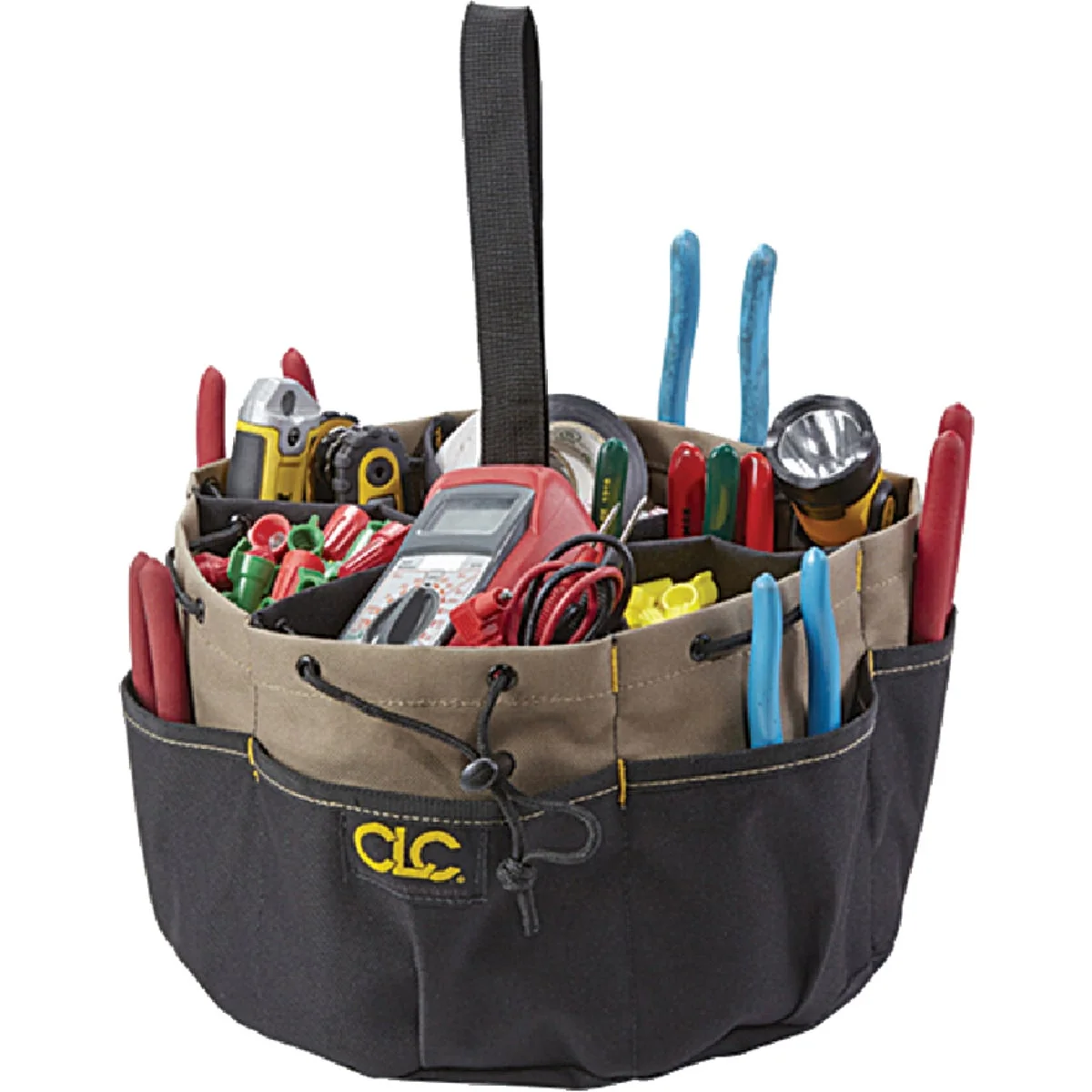 Lightweight CLC 18-Pocket Drawstring Tool Bucket Organizer Healthy