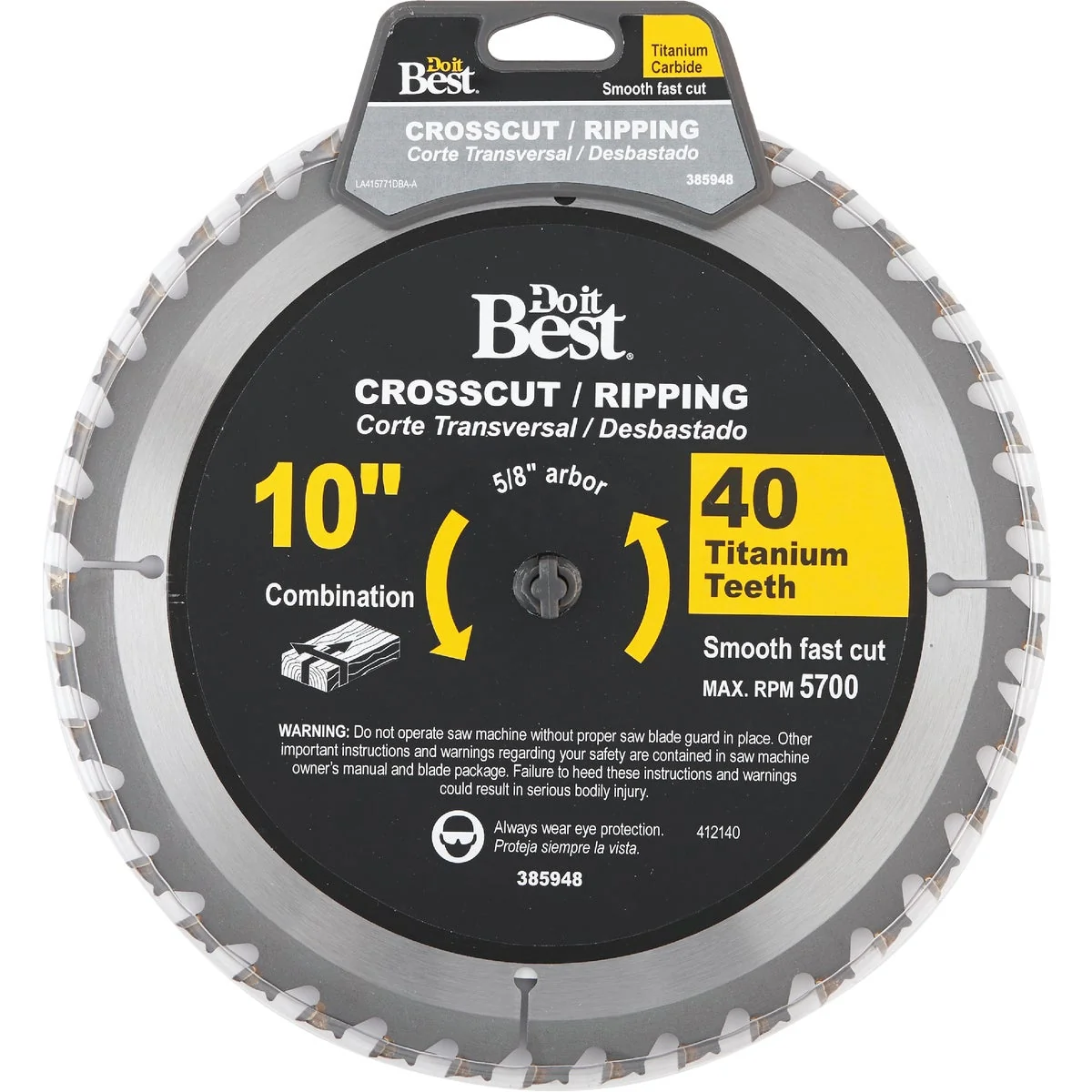 Efficient Do it Professional 10 In. 40-Tooth Crosscut Ripping Circular Saw Blade World-Class