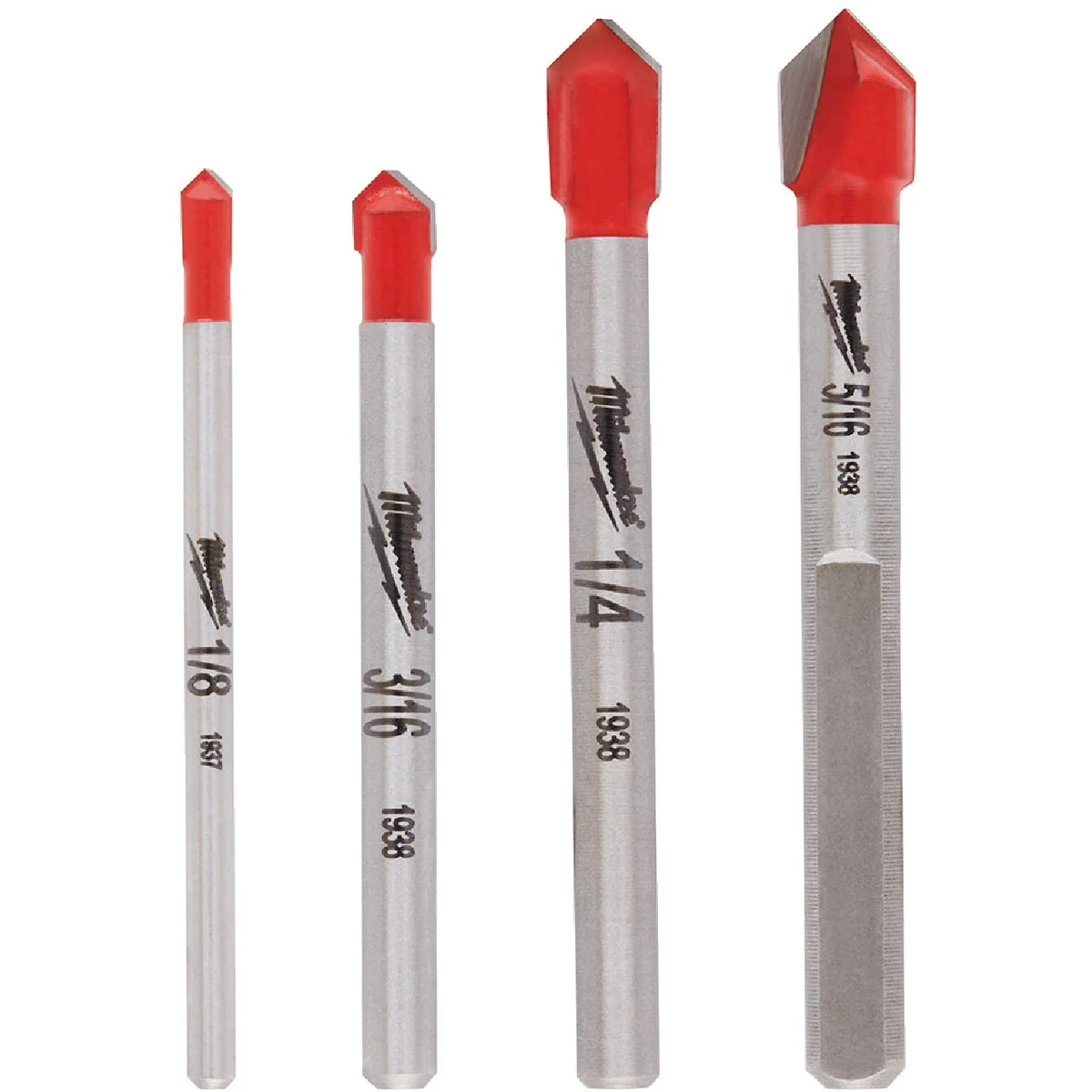 Carefully Designed Milwaukee 4-Piece Glass and Tile Bit Set Authentic
