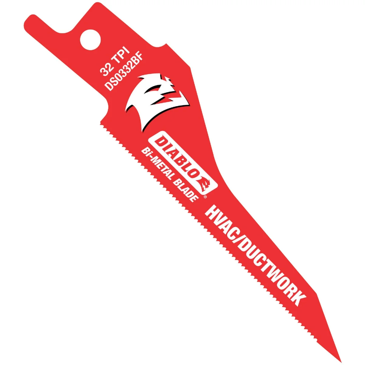 Lightweight Diablo 3-1 4 In. 32 TPI HVAC Ductwork Bi-Metal Reciprocating Saw Blade 5-Pack Refined