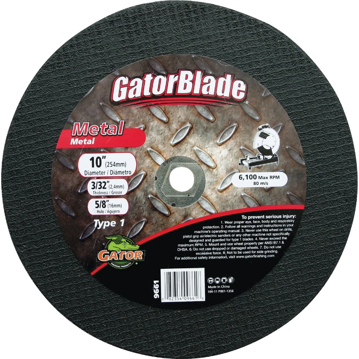 Innovative Gator Blade Type 1 10 In. x 3 32 In. x 5 8 In. Metal Cut-Off Wheel Contemporary