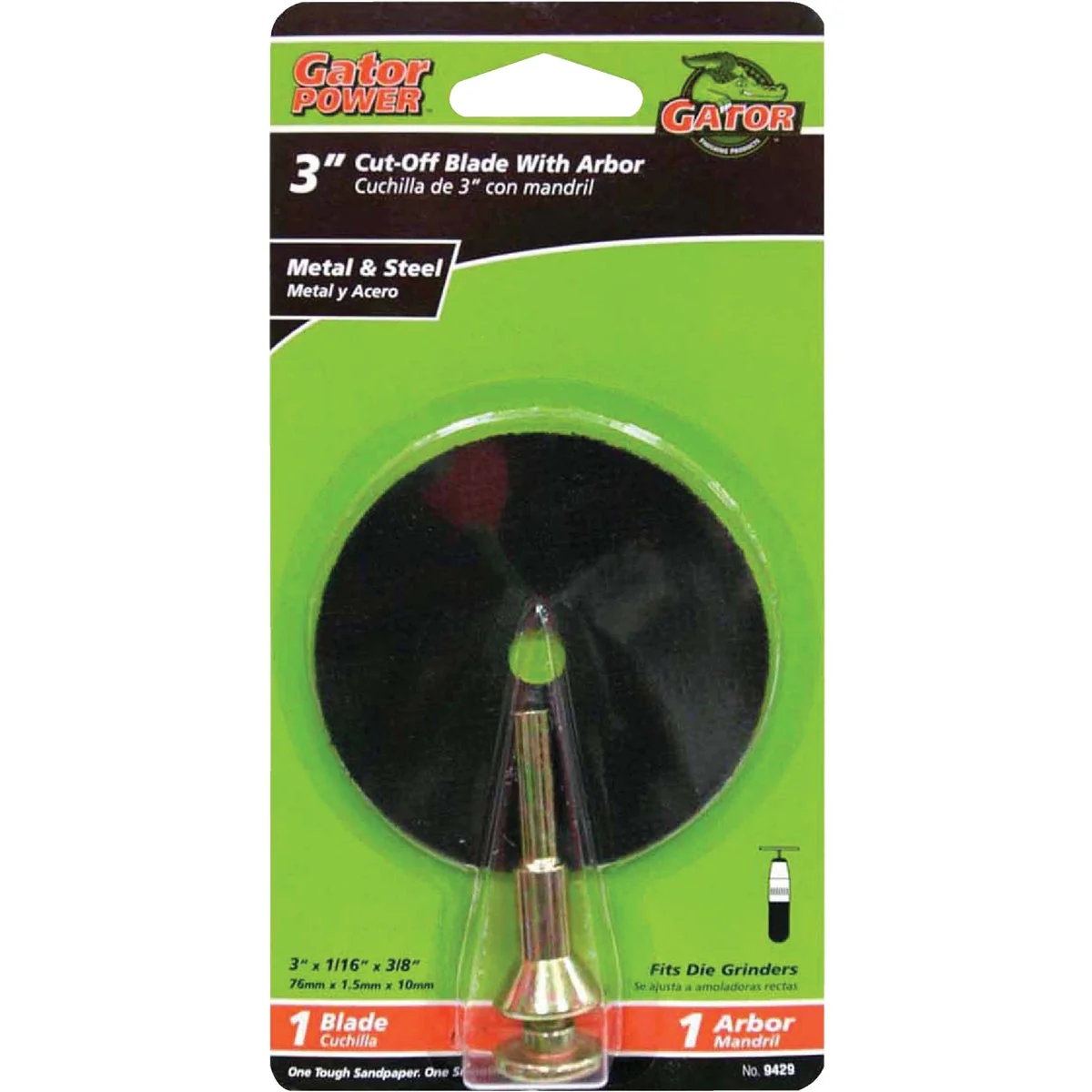 Optimized Gator Blade Type 1 3 In. x 1 16 In. x 3 8 In. B-Series Adapter Kit Metal Steel Cut-Off Wheel Fine