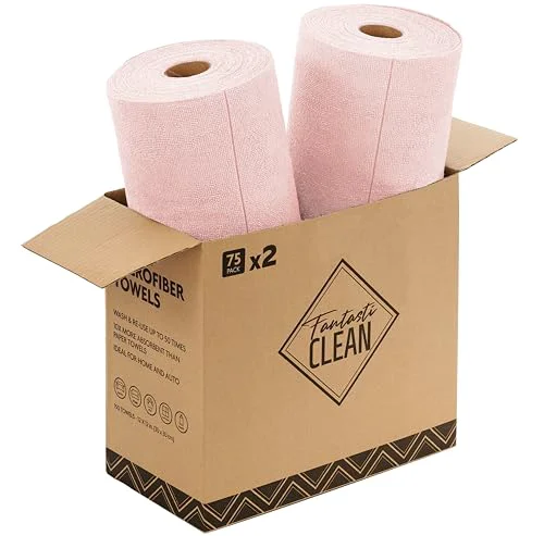 High-Quality Microfiber Cleaning Cloth Rolls 150 Count Dependable