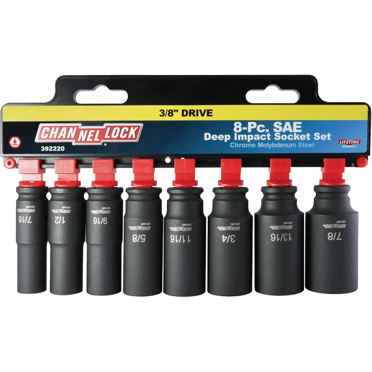 Professional Channellock Standard 3 8 In. Drive 6-Point Deep Impact Driver Set 8-Piece Lightweight
