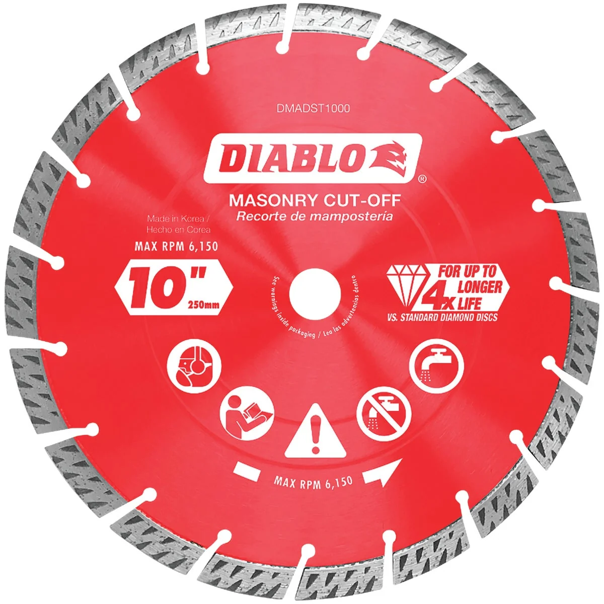Specialty Diablo 10 In. Segmented Turbo Rim Dry Wet Diamond Blade Quality