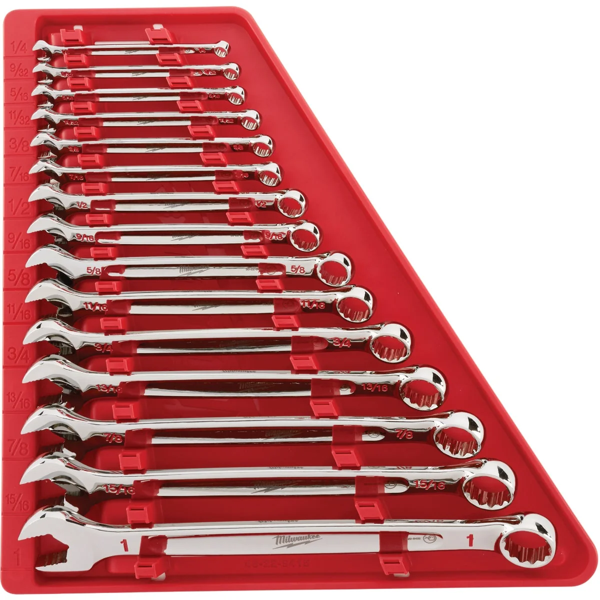 Pure Milwaukee Standard 12-Point Combination Wrench Set 15-Piece Secure