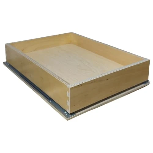Relaxed Pull Out Drawer for Cabinets 12 W x 18 D 9 Ply Baltic Birch Crafted
