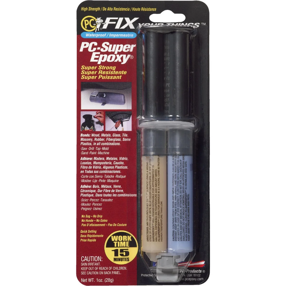 Dependable PC Fix Waterproof 1 Oz. Super Epoxy Paste Carefully Designed