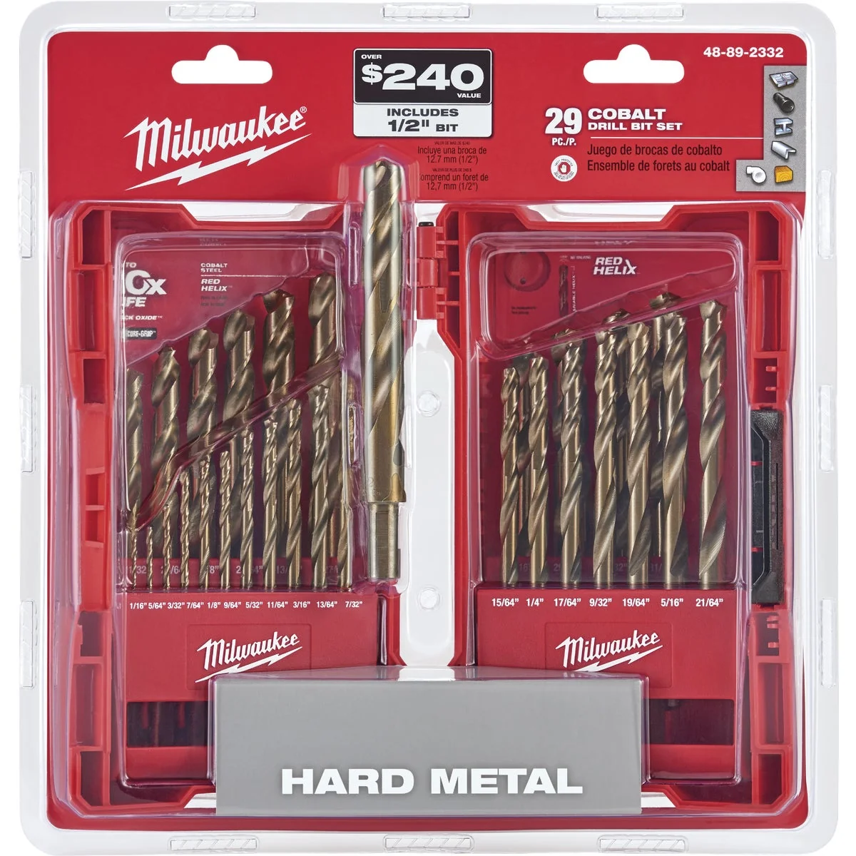 Advanced Milwaukee RED HELIX 29-Piece Cobalt Drill Bit Set 1 16 In. thru 1 2 In. Responsible
