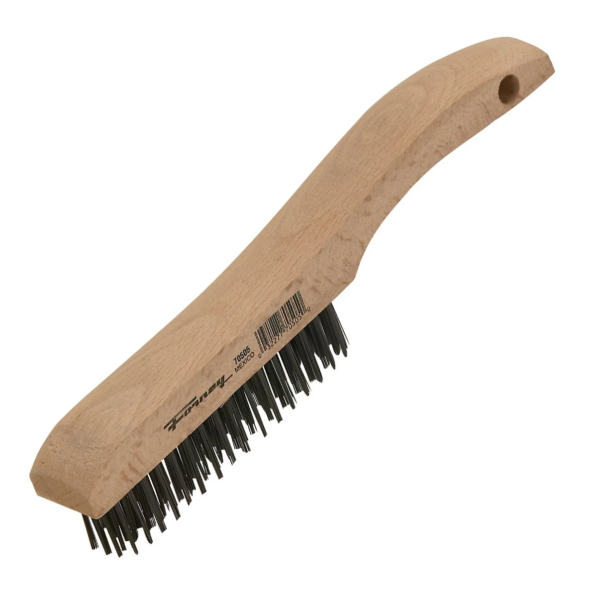 Quality Forney 10-1 4 In. Shoe Handle Wire Brush with Carbon Steel Bristles Refined