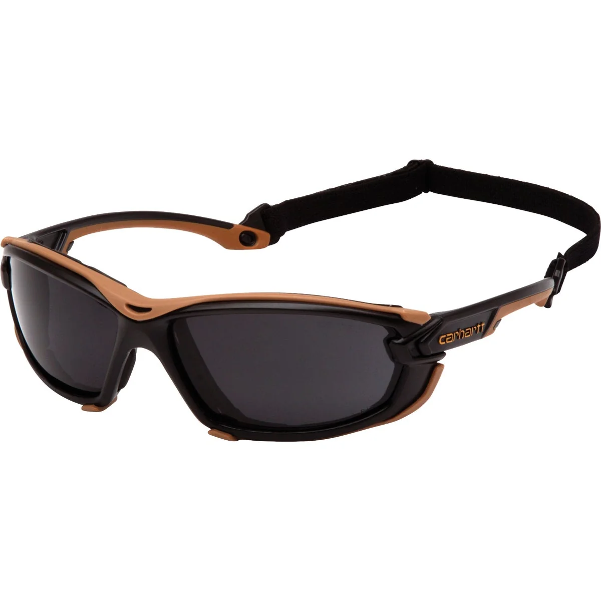 First-Class Carhartt Toccoa Black Tan Frame Safety Glasses with Gray H2MAX Anti-Fog Lenses Dependable