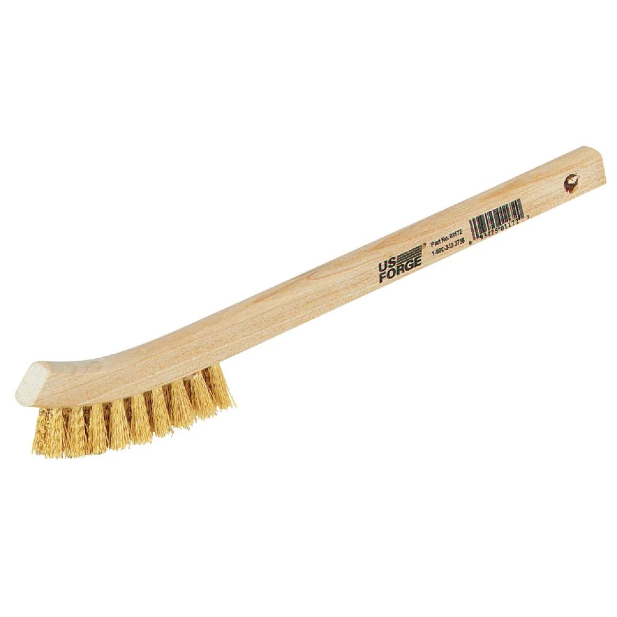 Excellent Forney 7-3 4 In. Curved Wood Handle Wire Brush with Brass Bristles Classic